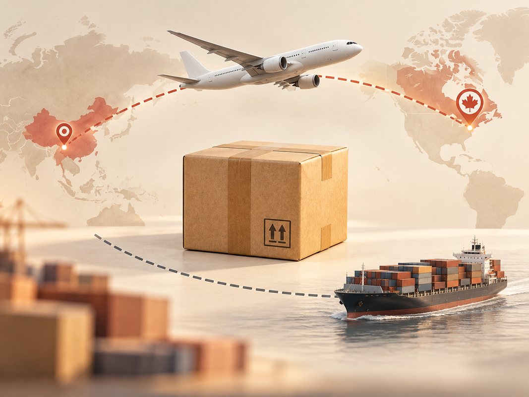 中国到加拿大空运还是海运?按重量、时效和品类选择
