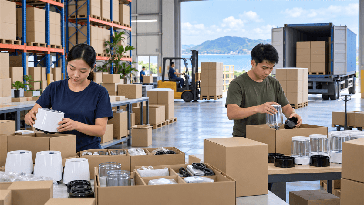 广州小电器运到普吉再组装,仓储和物流怎么衔接?