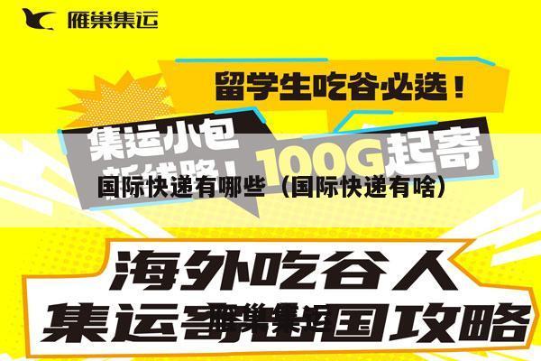 国际快递有哪些（国际快递有啥）