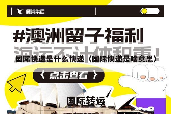 国际快递是什么快递（国际快递是啥意思）