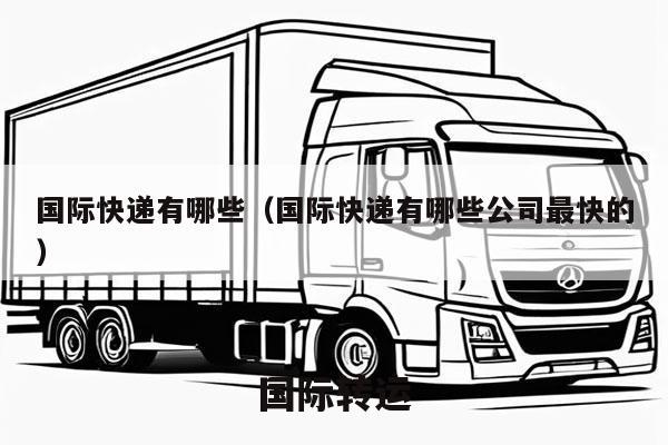 国际快递有哪些（国际快递有哪些公司最快的）