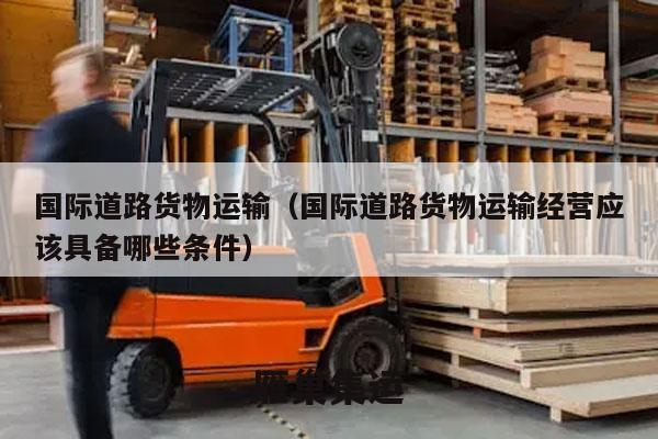 国际道路货物运输（国际道路货物运输经营应该具备哪些条件）