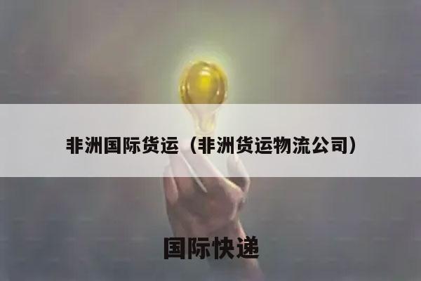 非洲国际货运（非洲货运物流公司）