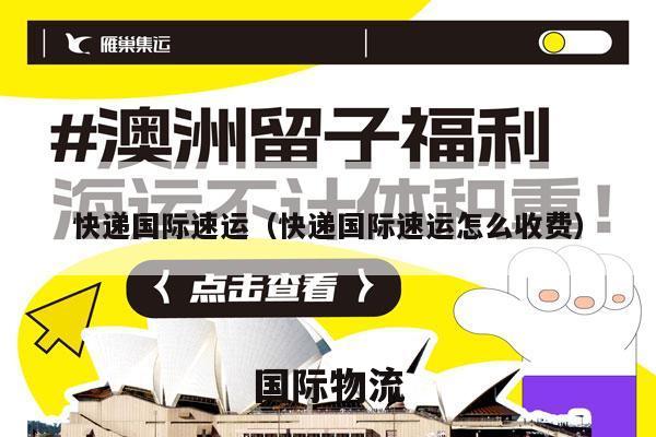 快递国际速运（快递国际速运怎么收费）