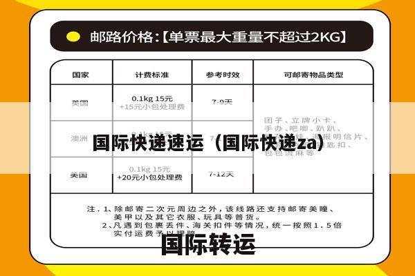 国际快递速运（国际快递za）