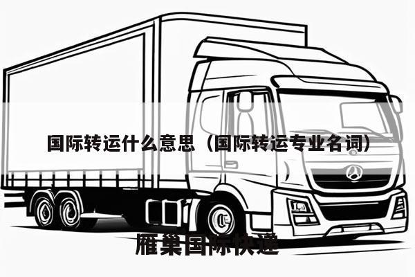 国际转运什么意思（国际转运专业名词）