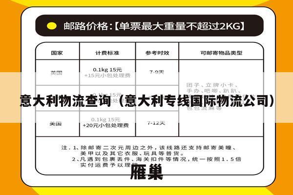 意大利物流查询（意大利专线国际物流公司）
