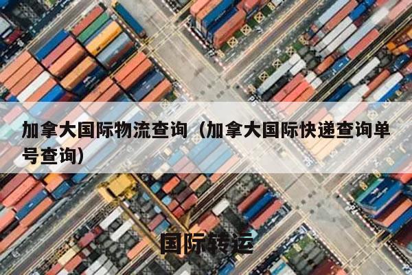 加拿大国际物流查询（加拿大国际快递查询单号查询）