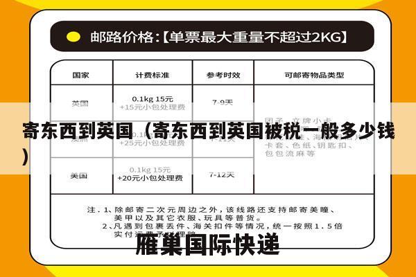 寄东西到英国（寄东西到英国被税一般多少钱）