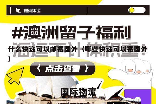 什么快递可以邮寄国外（哪些快递可以寄国外）