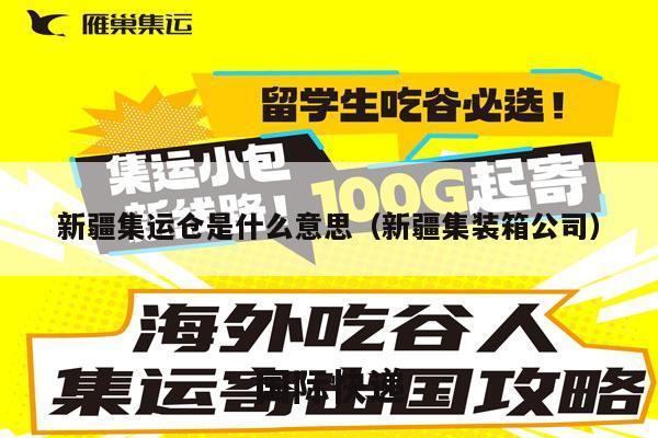 新疆集运仓是什么意思（新疆集装箱公司）