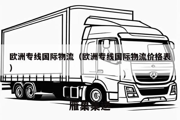 欧洲专线国际物流（欧洲专线国际物流价格表）