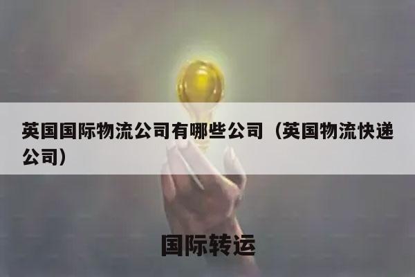 英国国际物流公司有哪些公司（英国物流快递公司）