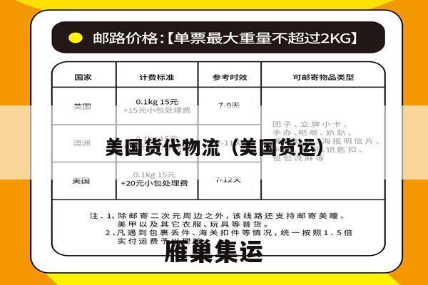 美国货代物流（美国货运）