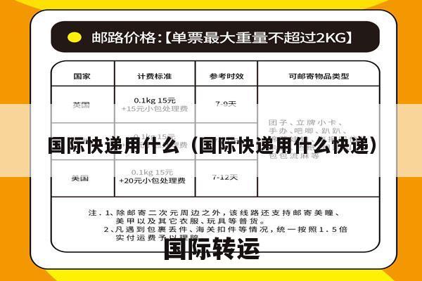 国际快递用什么（国际快递用什么快递）