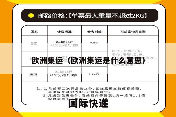 欧洲集运（欧洲集运是什么意思）
