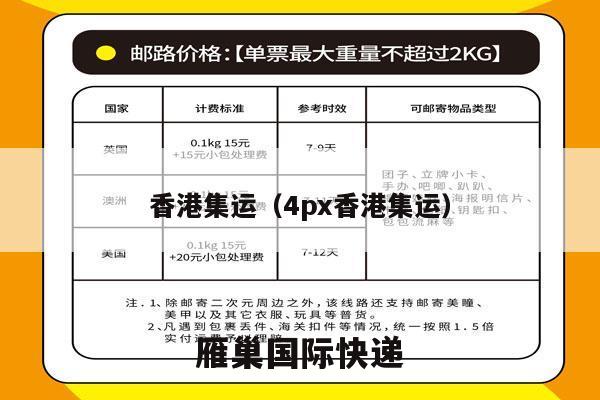 香港集运（4px香港集运）