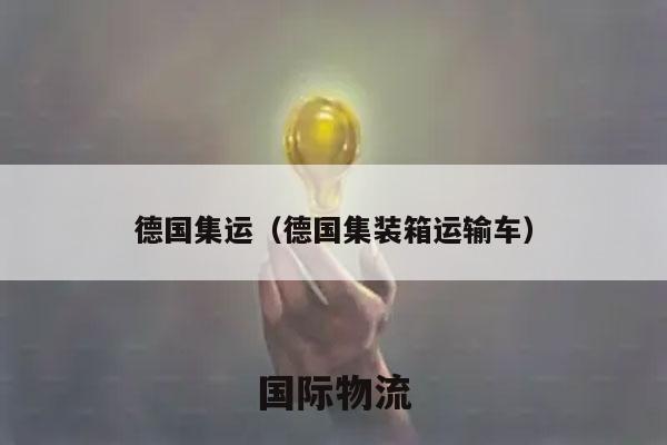 德国集运（德国集装箱运输车）
