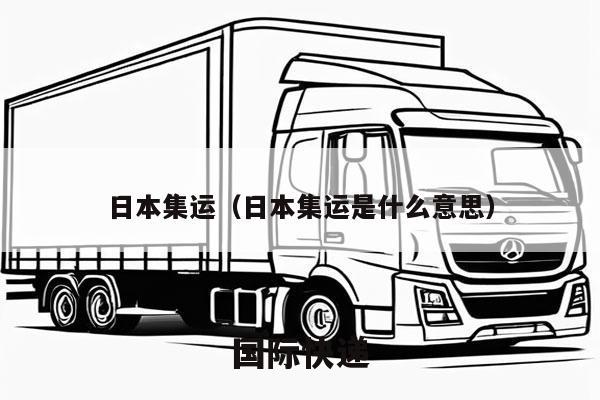 日本集运（日本集运是什么意思）