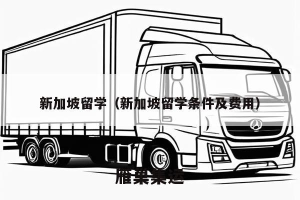 新加坡留学（新加坡留学条件及费用）