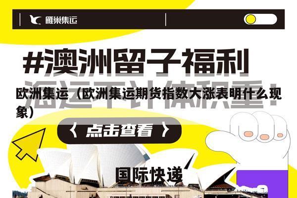 欧洲集运（欧洲集运期货指数大涨表明什么现象）