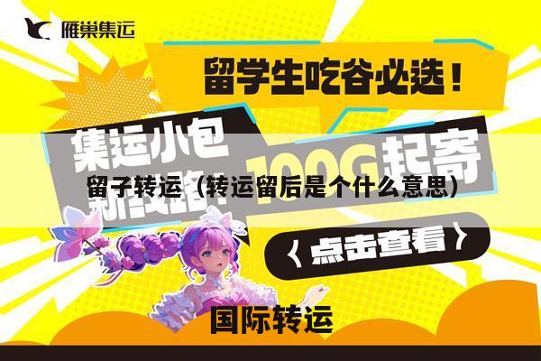 留子转运（转运留后是个什么意思）